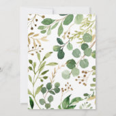 Meisje Woodland Blush Bloemen baby shower Kaart (Achterkant)