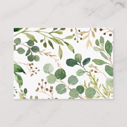 Meisje Woodland Blush Bloemen Boek Aanvragen Kaart (Achterkant)