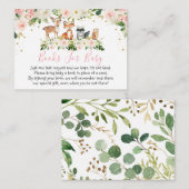 Meisje Woodland Blush Bloemen Boek Aanvragen Kaart (Voorkant / Achterkant)