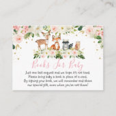 Meisje Woodland Blush Bloemen Boek Aanvragen Kaart (Voorkant)