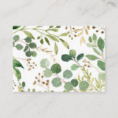 Meisje Woodland Blush Bloemen Luier Raffle Kaarten (Achterkant)