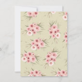 Meisje Woodland Fox Baby Douche Uitnodigingen (Achterkant)