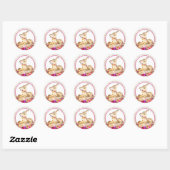 Meisje Woodland Herten Baby shower Stickers (Vel)