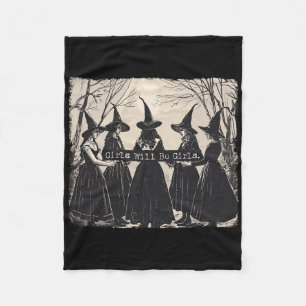 Meisje wordt meisjes heks Halloween grappige Witch Fleece Deken