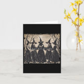 Meisje wordt meisjes heks Halloween grappige Witch Kaart (Gele Bloem)