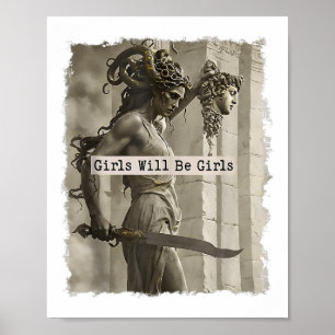 Meisje wordt Meisjes Medusa Tanktop_1 Poster