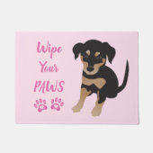 Meisje wrijft je poten crèmeroze deurmat (Voorkant)