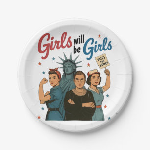 Meisje Zal Meisje Zijn Feminisme Gelijkheid Vrouwe Papieren Bordje