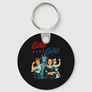 Meisje Zal Meisjes Patriottisch Feministe Sleutelhanger