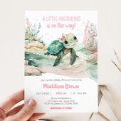 Meisje Zee Turtle Baby shower Kaart