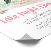 Meisje Zee Turtle Baby shower Late Night Luiers Poster (Hoek)