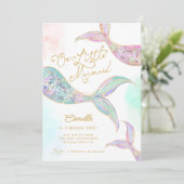 Meisje Zeemeermin onder het Zee Tweede Verjaardag Kaart (Staand voorkant)