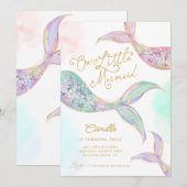 Meisje Zeemeermin onder het Zee Tweede Verjaardag Kaart (Voorkant / Achterkant)