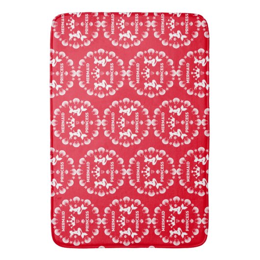 Meisje Zeemeermin Prinses Badmat (Voorkant Verticaal)