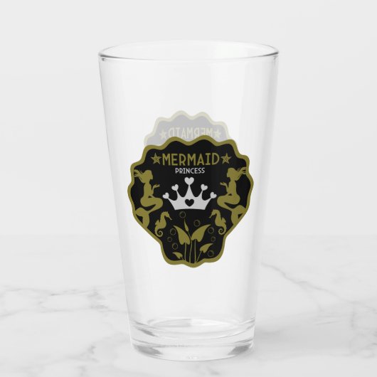 Meisje Zeemeermin Prinses Glas (Achterkant)