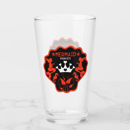 Meisje Zeemeermin Prinses Glas (Achterkant)