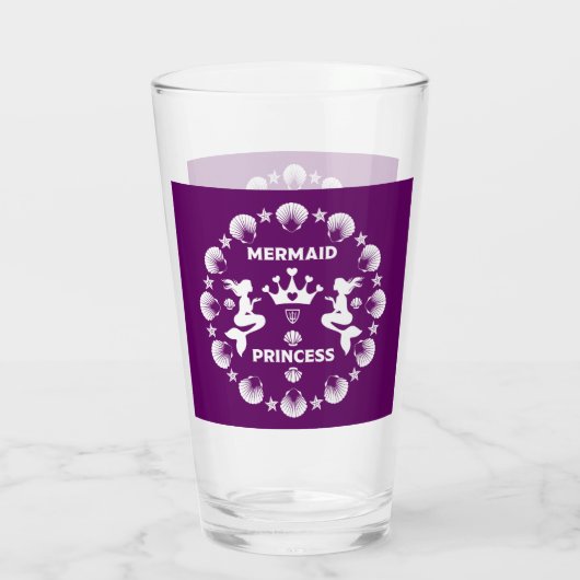 Meisje Zeemeermin Prinses Glas (Achterkant)