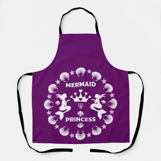 Meisje Zeemeermin Prinses Schort (Voorkant)