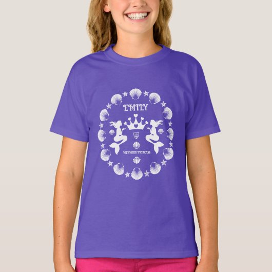 Meisje Zeemeermin Prinses T-shirt (Voorkant)