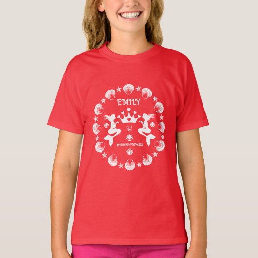 Meisje Zeemeermin Prinses T-shirt (Voorkant)