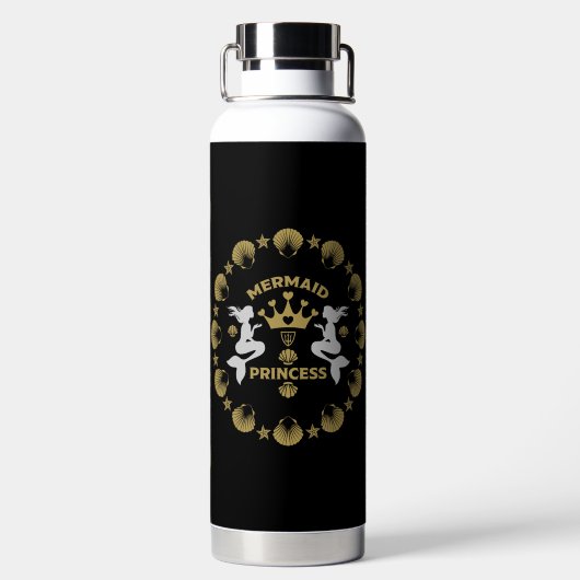 Meisje Zeemeermin Prinses Waterfles (Achterkant)