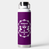 Meisje Zeemeermin Prinses Waterfles (Achterkant)
