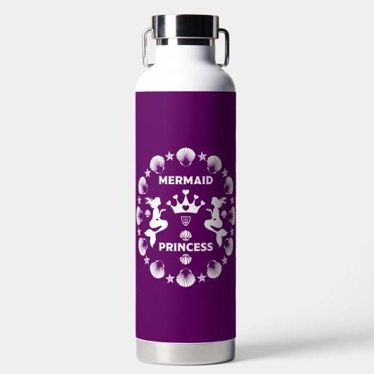 Meisje Zeemeermin Prinses Waterfles (Voorkant)
