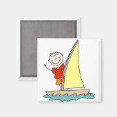 Meisje zeilmagneet magneet (Voorkant / Achterkant)