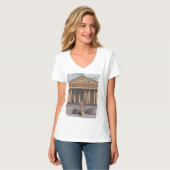 Meisje zit voor het Pantheon in Rome. T-shirt (Voorkant volledig)