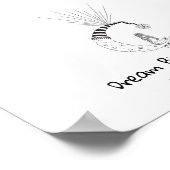 Meisje zittend op het maan-vingerafdrukballonboek poster (Hoek)