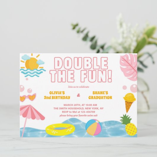 Meisje Zomer Verjaardag en Afstuderen Joint Kaart (Staand voorkant)