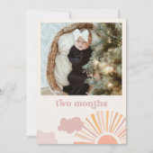 Meisje Zon Maandelijks Banner - 2 maanden Kaart (Voorkant)