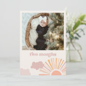 Meisje Zon Maandelijks Banner - 2 maanden Kaart (Staand voorkant)