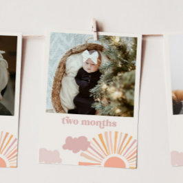 Meisje Zon Maandelijks Banner - 2 maanden Kaart