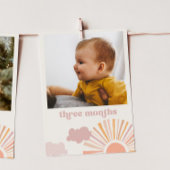 Meisje Zon Maandelijks Banner - Drie maanden Kaart