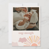 Meisje Zon Maandelijks Banner - Een maand Kaart (Voorkant)