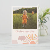 Meisje Zon Maandelijkse Banner Kaart - Twaalf maan (Staand voorkant)