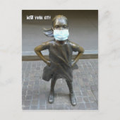 Meisje zonder gezicht met gezichtsmasker - V brief Briefkaart (Voorkant)