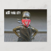 Meisje zonder grenzen, met borduurmasker, NYC-H-br Briefkaart (Voorkant)
