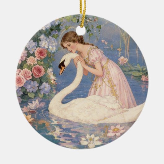 Meisje & Zwanenmeer Ornament (Voorkant)