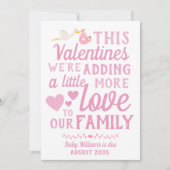 Meisje Zwangerschap Aankondiging Valentijnsdag Kaa (Voorkant)