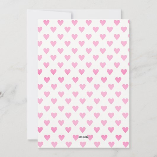 Meisje Zwangerschap Aankondiging Valentijnsdag Kaa (Achterkant)