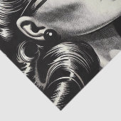  Meisje Zwart-wit Tekening Tissuepapier (Detail)