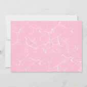 Meisje Zwembad feest flamingo foto dank u kaart (Achterkant)