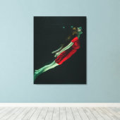 Meisje zwemmen onderwater fotografische fantasie canvas afdruk (Insitu (Houten vloer))