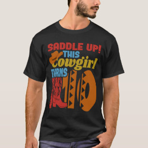 Meisjes 10 jaar oud feest Deze cowgirl T-shirt