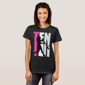 Meisjes 10e Baseball Birthday Pink Softball Queen T-shirt (Voorkant volledig)