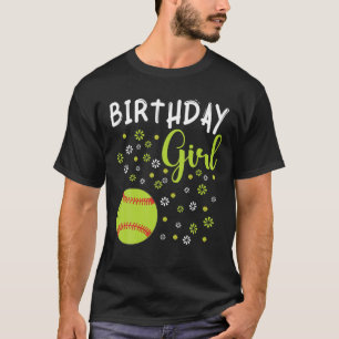 Meisjes 10e verjaardag Softball Player 10 jaar T-shirt