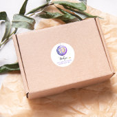 Meisjes 10e verjaardagsfeest Paarse Gouden Glam Di Ronde Sticker