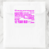Meisjes 12e verjaardag : Pink Greatest 12 jaar oud Vierkante Sticker (Tas)